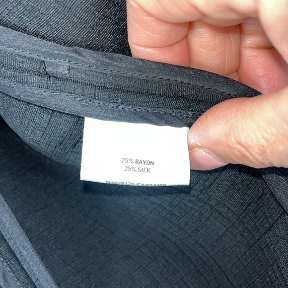 Eileen Fisher magnetic closure  mandarin collar jacket w/pockets Sz PL - Picture 8 of 11